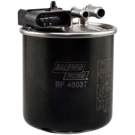 Baldwin BF46037 In-Line Fuel Filter in Metal Housing