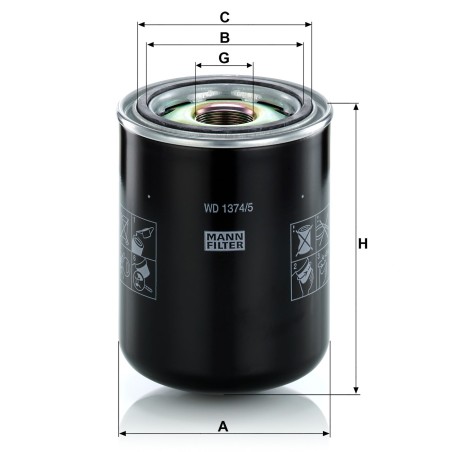 MANN-FILTER WD 1374/5 Oil Filter - for Off-Highway Applications | RICO Europe