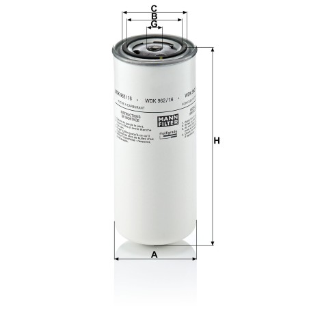 MANN-FILTER WDK 962/16 Fuel Filter - for Trucks + Buses | RICO Europe