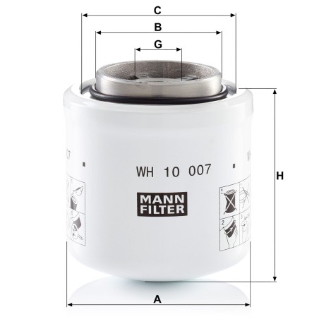 MANN-FILTER WH 10 007 Oil Filter Hydraulics filter - for Off-Highway Applications | RICO Europe