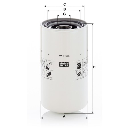 MANN-FILTER WH 1205 Oil Filter Hydraulics filter - for Off-Highway Applications | RICO Europe