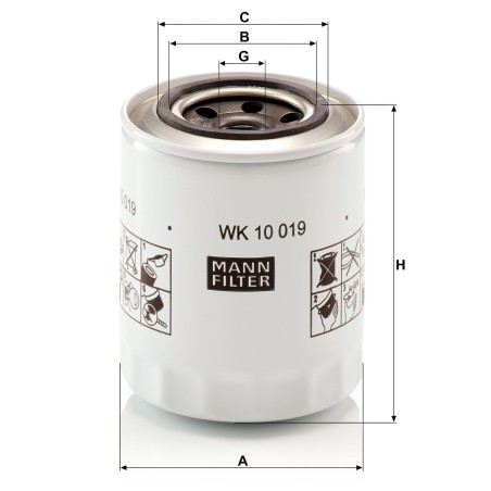 MANN-FILTER WK 10 019 Fuel Filter - for Off-Highway Applications | RICO Europe
