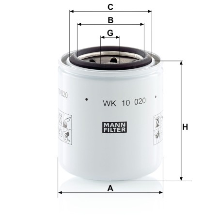 MANN-FILTER WK 10 020 Fuel Filter - for Off-Highway Applications | RICO Europe