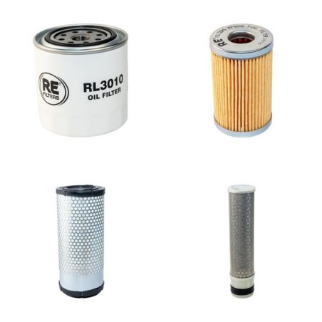 Filter Kit for Kubota KX 91-3 with Kubota D 1503MEBH2 Engine Air, Oil, Fuel Filters