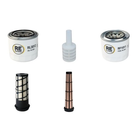 Filter Kit for Thwaites Mach 3T Tonne Dumper - Air, Oil, Fuel Filters Yanmar