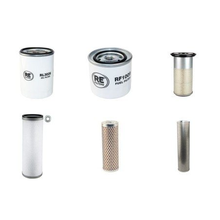 Filter Kit For Hitachi EX100-2, EX100-3 Filter Service Kit with Isuzu 4BD1 Engine