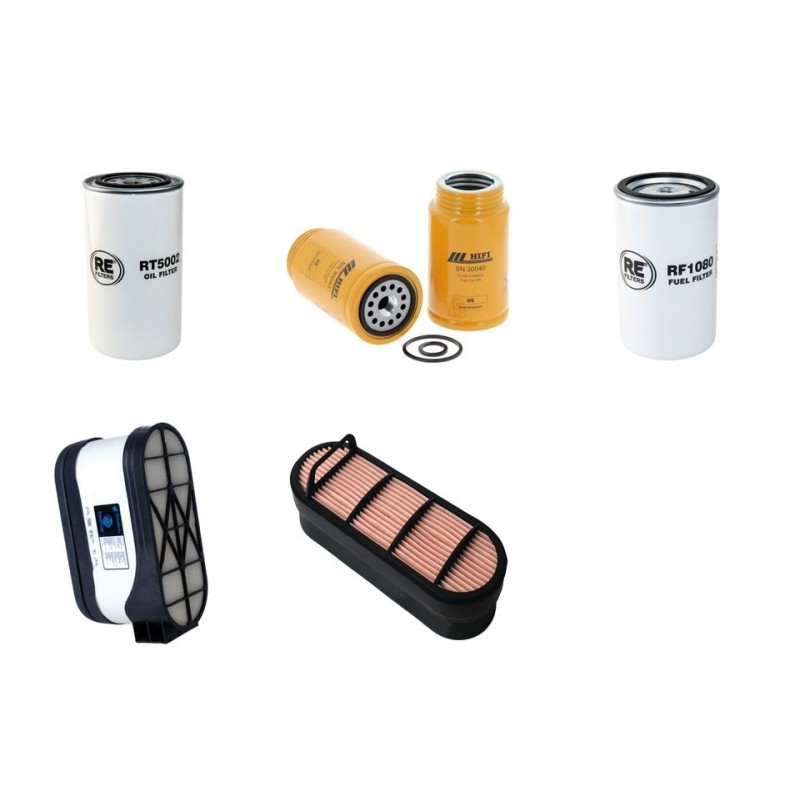 Filter Kit for Finlay Terex 964+ Air Oil Fuel Filters with CAT C4 Engine