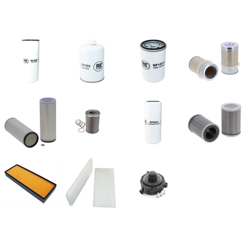 Filter kit for Fiat Kobelco D180XLT with Cummins 6CTA8.3 Engine Year 2003-