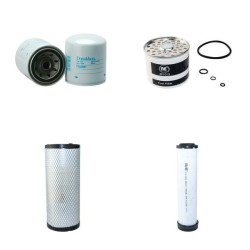 Filter kit for Fiat Kobelco W50 Air Oil Fuel Filters with Perkins Engine Year 03-