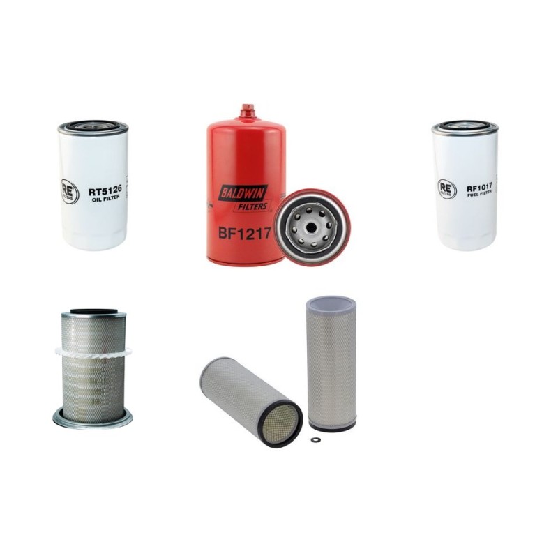 Filter kit for Fiat Kobelco E265EvolutionII Air Oil Fuel Filters with CNH FAHE43CHOA Engine Year 2006-