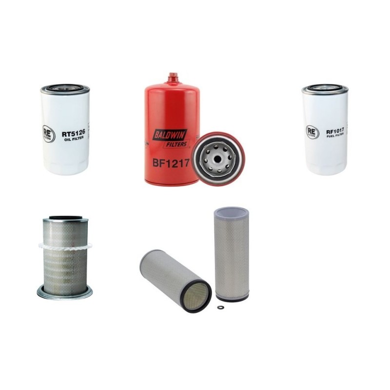Filter kit for New Holland E305LC Air Oil Fuel Filters with Iveco-Cummins Engine Year 2006-