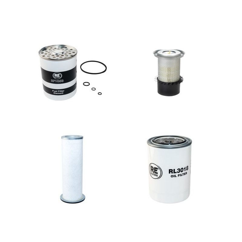 Filter Kit for JCB 4CN Air Oil Fuel Filters with Perkins Engine Serial No 409448-