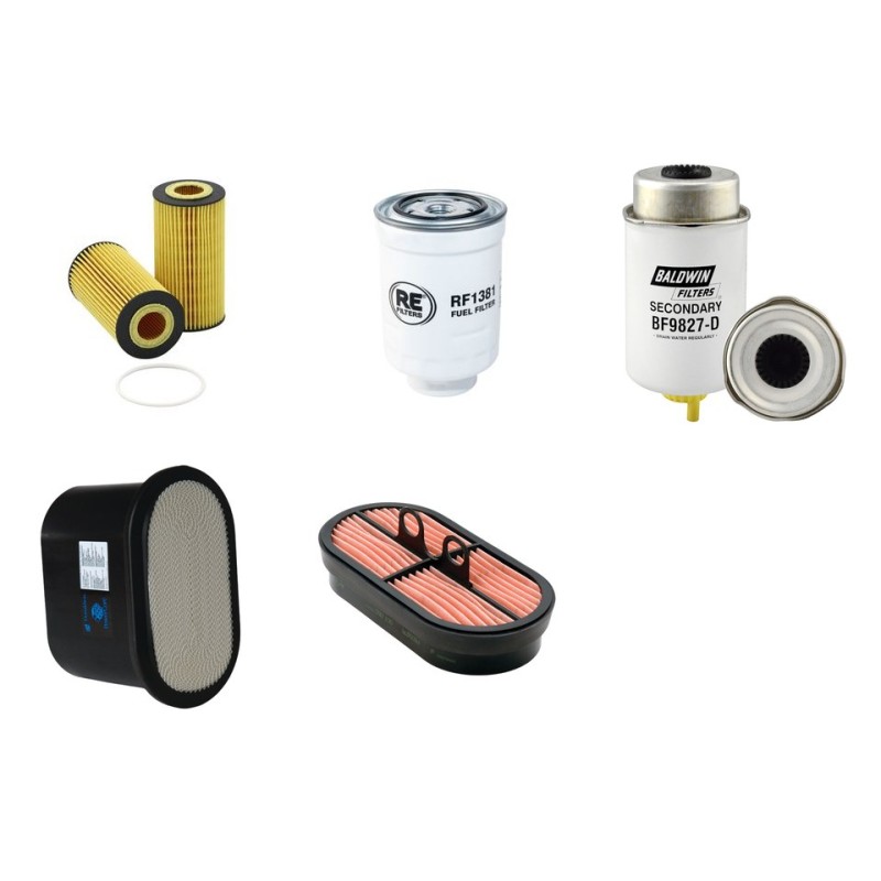 Filter Kit for JCB 407T4 Air Oil Fuel Filters with JCB Kohler KDI2504TCR/22 Engine Year 2014