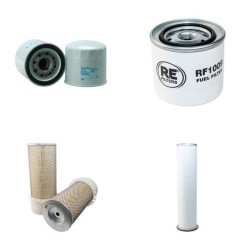 Filter Kit for JCB JS130 Air Oil Fuel Filters with Isuzu 4BDITPA05 Engine Serial No 699002-699393