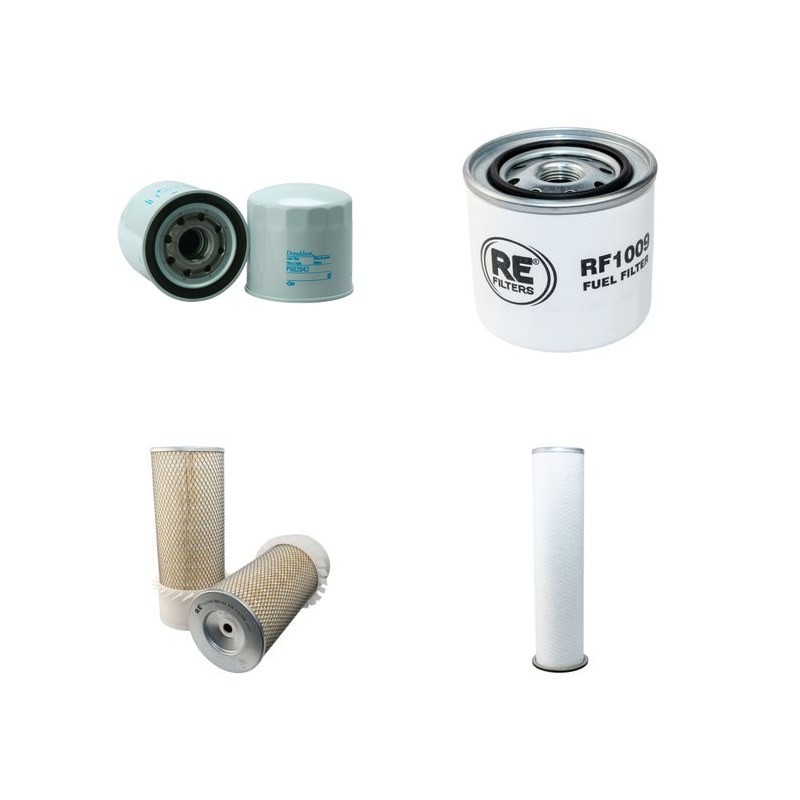 Filter Kit for JCB JS130 Air Oil Fuel Filters with Isuzu 4BDITPA05 Engine Serial No 699002-699393