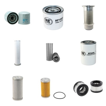 Filter Kit for JCB JS150W with Isuzu 4Bditpa15 Engine Serial No 718001-