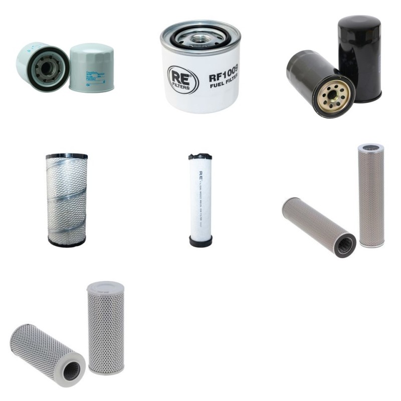Filter kit for Kobelco SK100V with Isuzu 4Bg1 Engine