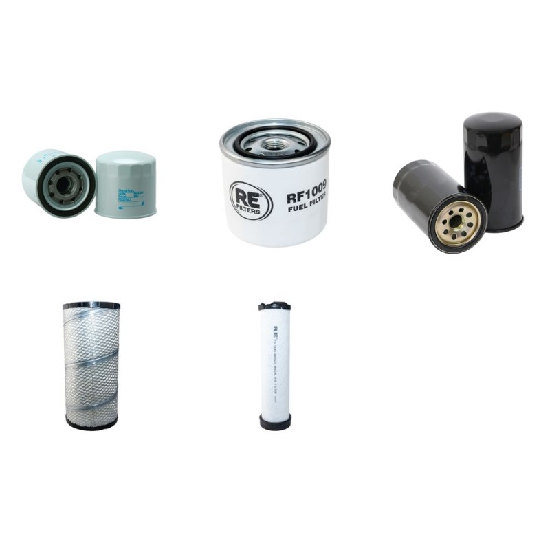 Filter kit for Kobelco SK100V Air Oil Fuel Filters with Isuzu 4BG1 Engine
