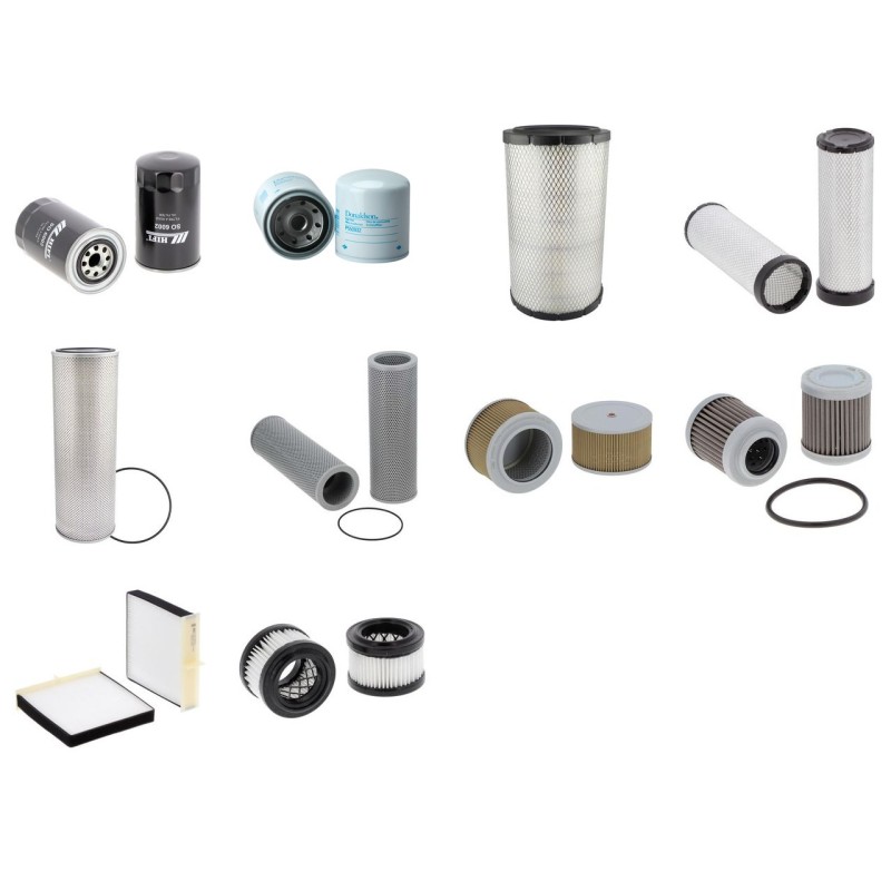 Filter kit for Kobelco SK250VILC/NLC with Mitsubishi 6D34TLU2F Engine