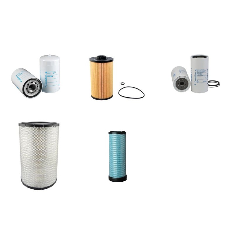 Filter kit for Kobelco SK350-10LC Air Oil Fuel Filters with Hino JO8EVV-KSDK Engine 290CH