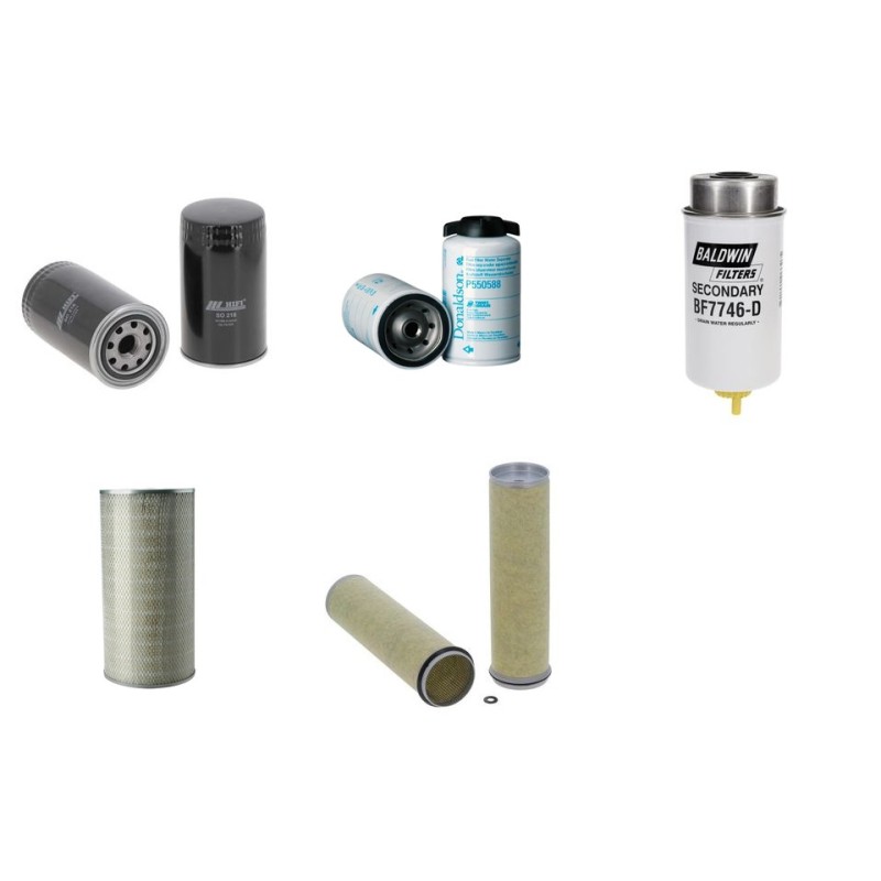 Filter kit for New Holland TC56 HYDRO Air Oil Fuel Filters with Ford 6.75TA/HJ/CD Engine Serial No 8015001-