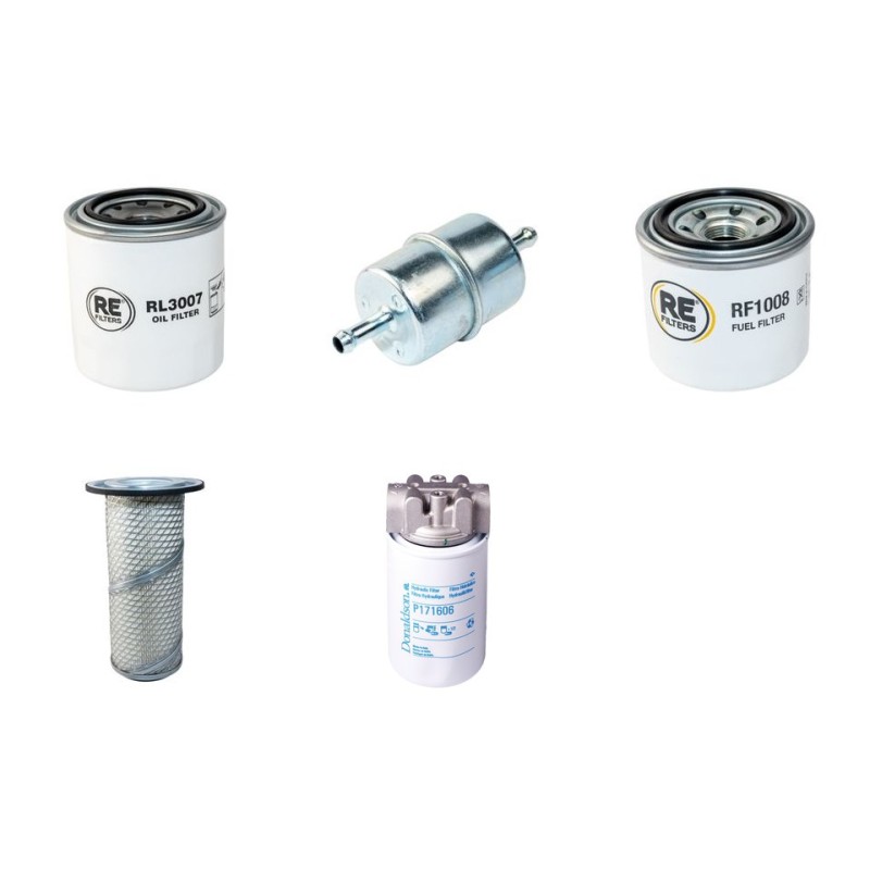 Filter Kit for Ransomes Jacobsen 220 D 4 ROUES with Kubota D1105B Engine HP 28 CH