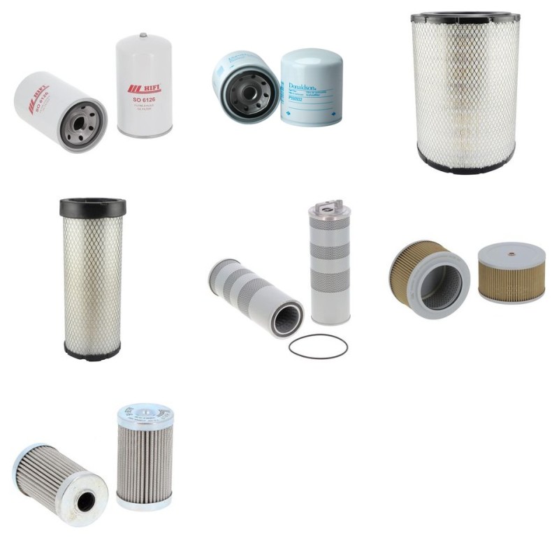 Filter Kit for Sany SY215C-8 with Mitsubishi 6D34-TL engine 