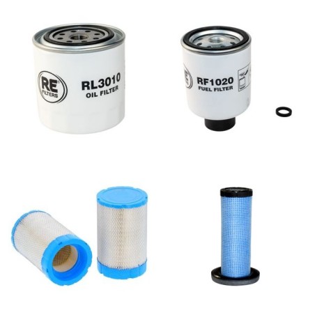Filter Kit for Bobcat T650 TIER4 Air Oil Fuel Filters with Kubota V3307-DI-TE3 Engine Year 2011-