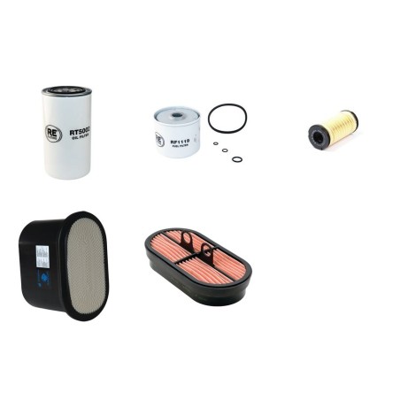 Filter Kit for Terex TLB840 Air Oil Fuel Filters with Perkins 1104-44TA Tier 3 Engine
