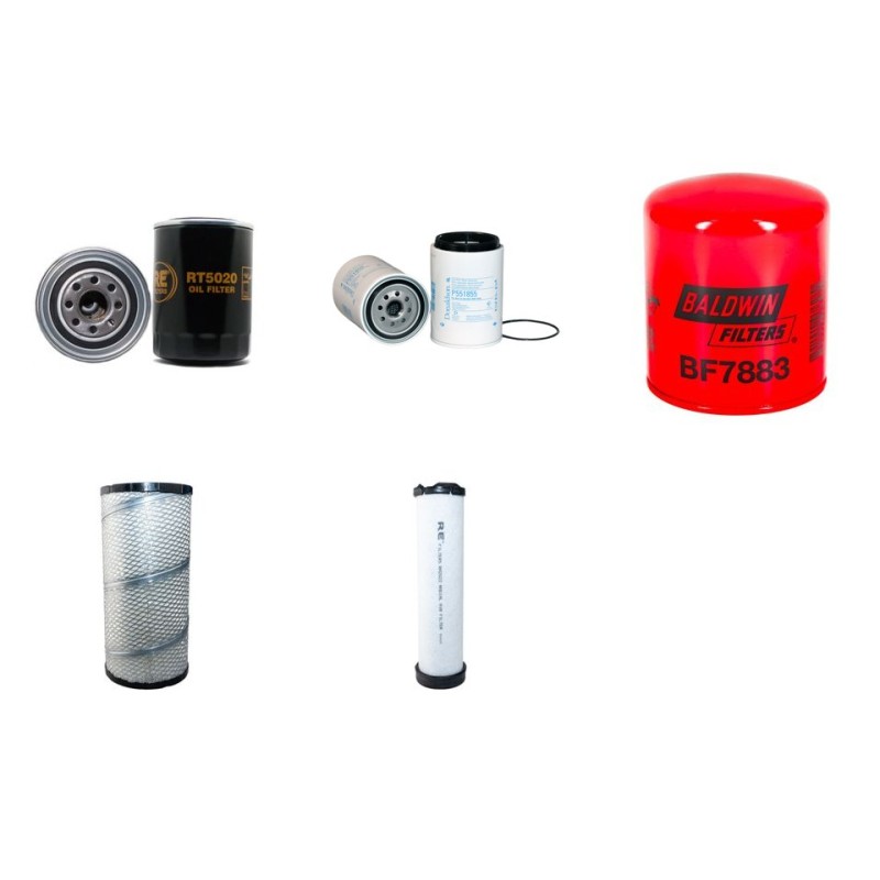 Filter Kit for Volvo BL 71 Filter Service Kit Air Oil Fuel Filters with Volvo D4DCBE1 engine  YR 2003-