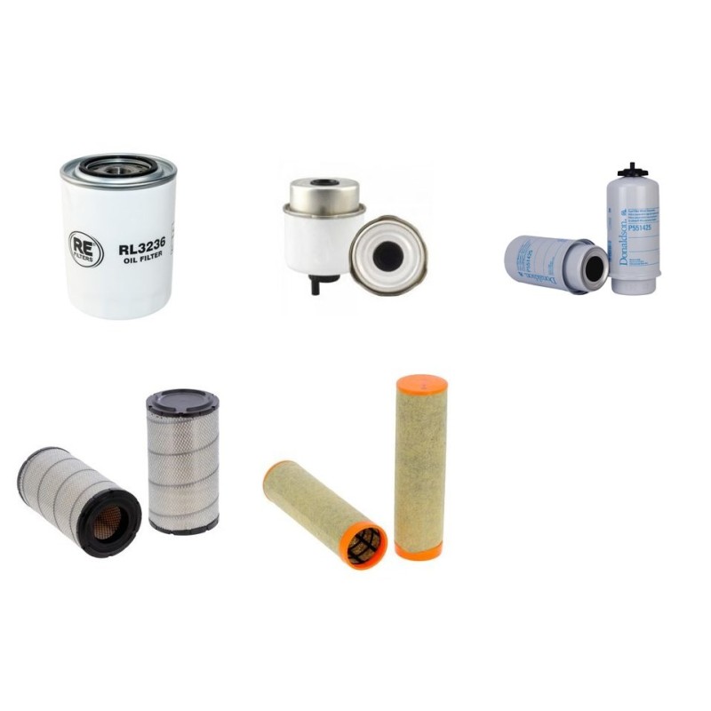 Filter kit for Case-International-STEYR CVX 160 with Sisu Engine Air, Oil, Fuel Filters