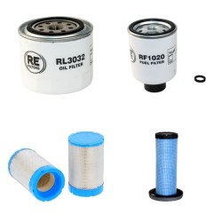 Filter Kit for Bobcat S630 Tier4 Air Oil Fuel Filters with Kubota V3307 DIESEL Engine