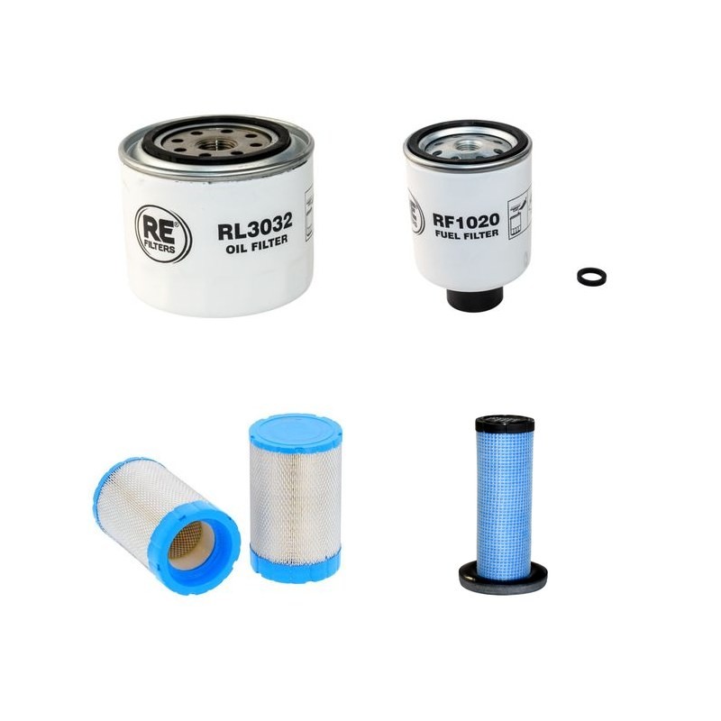 Filter Kit for Bobcat S630 Tier4 Air Oil Fuel Filters with Kubota V3307 DIESEL Engine