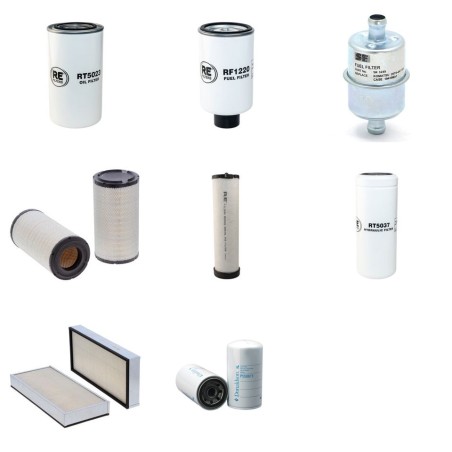 Filter kit for Case Poclain 621 C with Cummins/Case 6T-590 Engine