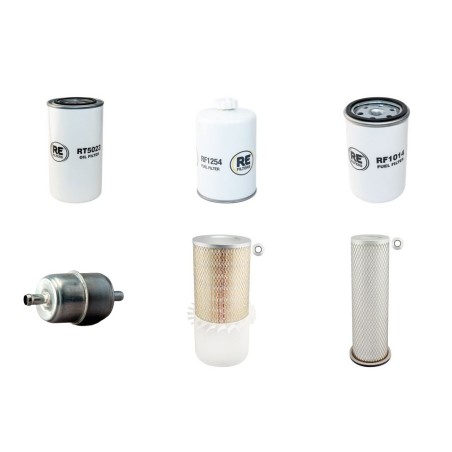 Filter kit for Case (Poclain) 1188 Air Oil Fuel Filters with Cummins 6T590 Engine