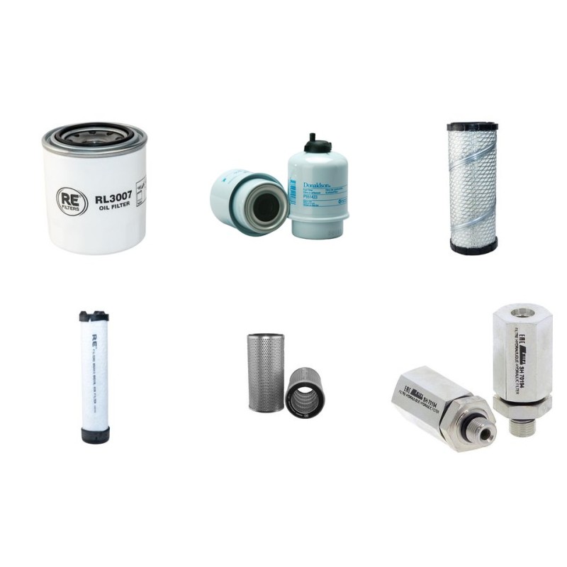 Filter kit suitable for CAT 304CR with CAT 3044C Engine Serial No ANR1-