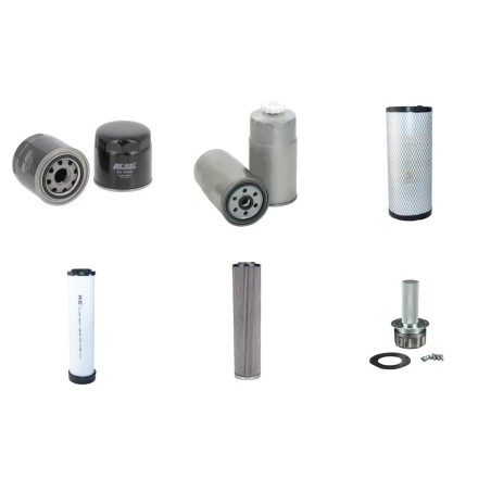 Filter kit for Case (Poclain) 221 E with Iveco F5CE3454E Engine  YR 2008