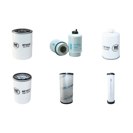 Filter kit for Case (Poclain) 588 Air Oil Fuel Filters with Case 4T390 Engine