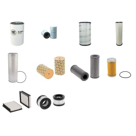 Filter kit for Case (Poclain) CX 330 with Isuzu 6HK1 Engine  YR 2002- 252 CH