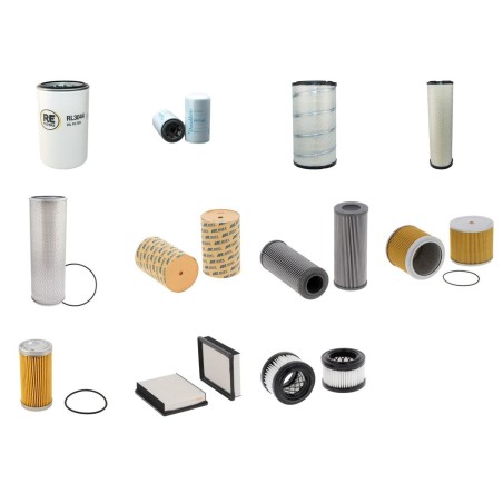 Filter kit for Case (Poclain) CX 350 with Isuzu Engine  YR 2002-