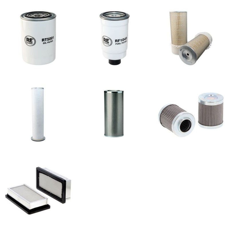 Filter kit for Case Poclain WX 120 with Perkins Engine 2002-