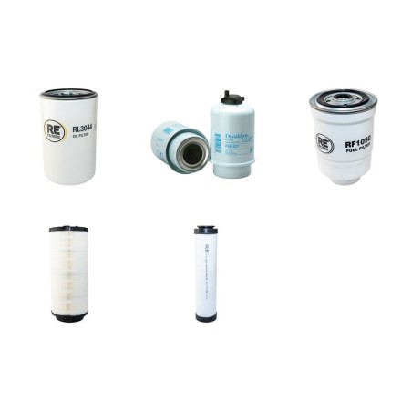 Filter Kit for JCB JS145W with Isuzu Engine Air, Oil, Fuel Filters