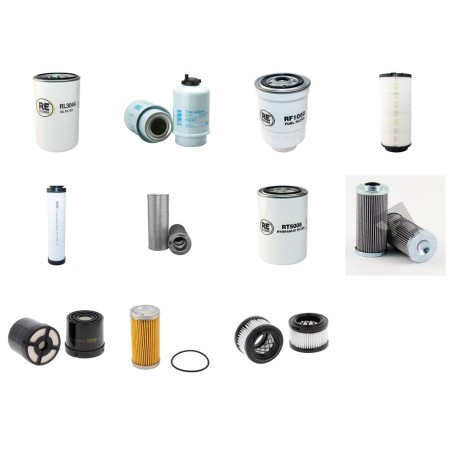JCB JS145W Filter Service Kit w/ Isuzu Engine