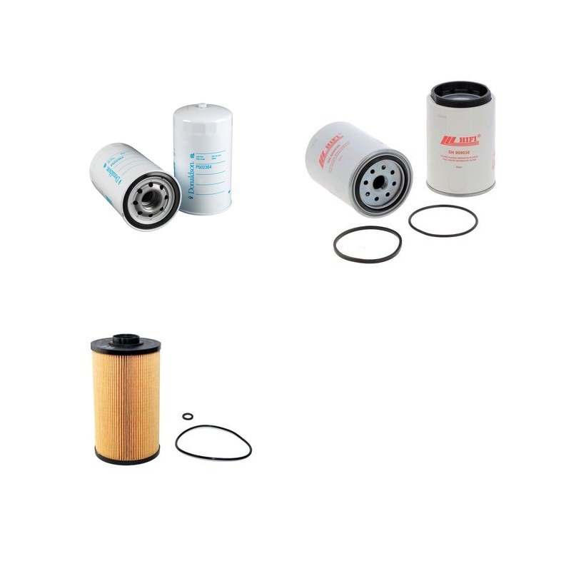 Filter kit for Kobelco Bagger CKE800-1F Air Oil Fuel Filters with Hino Engine