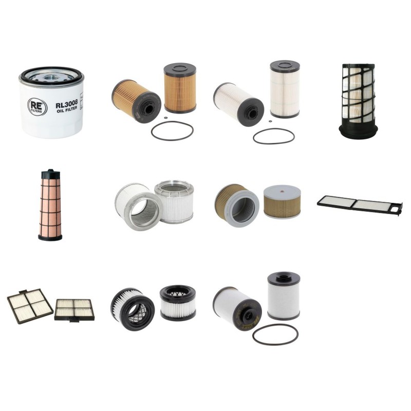 Filter kit for Kobelco Bagger SK140SR-3 with Mitsubishi D04EG-TTA Engine