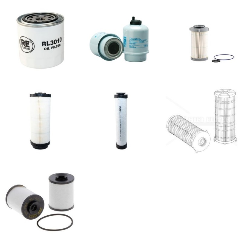 Filter kit suitable for CAT 305E2 with CAT C2.4 Engine Serial No H5M1-