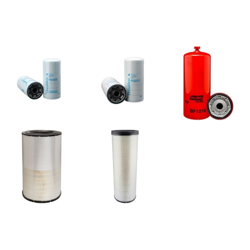 Filter Kit for Terex 33100 Air Oil Fuel Filters with Cummins Engine