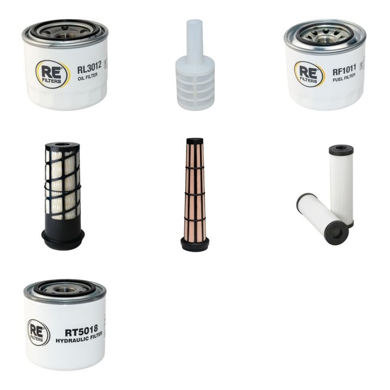 Filter Kit for Thwaites Mach 580 with Yanmar 3TNW88-XWA2 engine YR 2011-