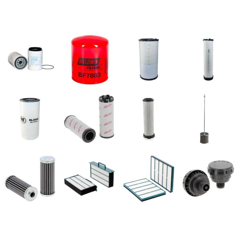 Filter Kit for Volvo EW 140 B Filter Service Kit with Volvo D5D EBE2 engine Serial No RL3040