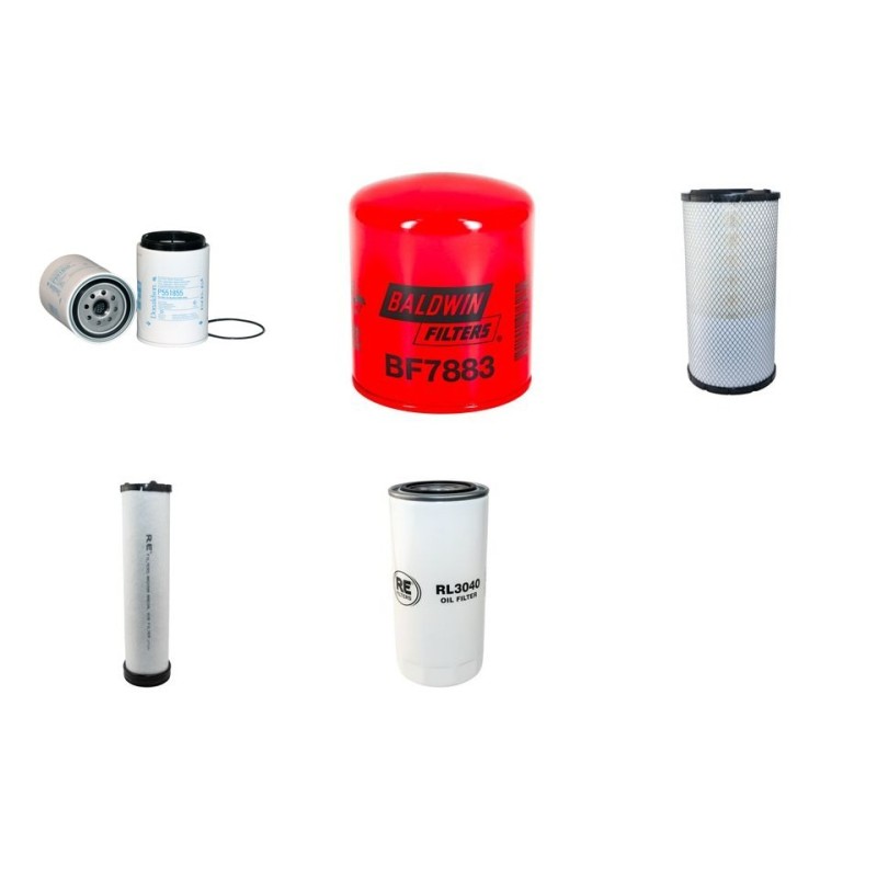 Filter Kit for Volvo EW 180 B Filter Service Kit Air Oil Fuel Filters with Volvo D6DEFE2 engine